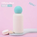 Ivory white 350ml stainless steel water bottle with tiffany blue round ball lid design - Ivory White Body with Tiffany Blue Ball Lid