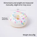 Artificial PU mini donut model with white frosting and colorful sprinkles for home decor - Refrigerator Magnet Style / White