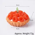 Kunstmatige frambozen eiertaart model met room en gegolfde korst voor dessert display - PVC Fruittaart - Framboos