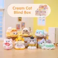 Set of 7 Creamy Cat blind box figures in pastel colors including 1 hidden variant - Creamy Cat Series Set of 6 / Full Box Set