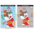 Christmas window stickers set with penguin and gingerbread man motifs in 25x35cm size - XC067 Christmas Stocking