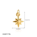 18K gold plated octagonal star charm with dimensions 13x10mm for DIY jewelry making - Star T236_9