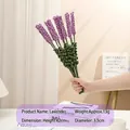 Hand-knitted purple lavender bouquet, 42cm height, handmade crochet flowers gift - Dark Purple Lavender Single Stem