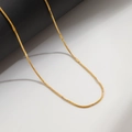 Sleek 18K gold-plated titanium steel snake chain necklace in a polished golden finish - Embossed Snake Chain 40+5cm-Gold