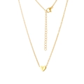 Collier avec pendentif cœur doré gravé de la lettre Y et chaîne réglable en acier - Lettre Y / Or