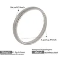 Silver stainless steel snake-shaped bangle with vertical texture and industrial style - 1.0cm Wide / Steel