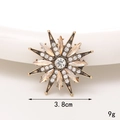 Vintage-Stern-Brosche mit Champagner-Kristallen und Gold-Finish für DIY-Accessoires - Seesternblüte (Champagner)
