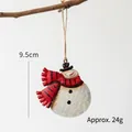 Christmas tin snowman ornament with red scarf and top hat on a 9.5cm metal hanging charm - Snowman with Red Scarf
