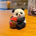 Figurine panda mignonne en résine avec jarre de vin pour voiture et bureau - Boire / Boîte de Couleur