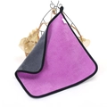 Thick microfiber cleaning cloth in purple and grey color with absorbent coral fleece fabric - 20x30cm 400g/㎡ / Grey Purple