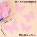 Pink felt butterfly cake decorations set of 66 pieces for fairy birthday toppers - Pink Edible Sticky Rice Paper Butterfly Thick 66Pcs