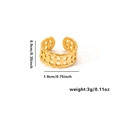 Detailed size chart for vintage hollow gold adjustable ring with engraved steel patterns - Adjustable Open / Carved Hollow Style (TYGR0093)