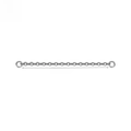 Double layer G23 titanium chain link for nose rings with 40mm length silver finish - G23 Titanium Single Chain-40mm