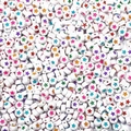 4x7mm white acrylic beads with colorful star patterns for DIY jewelry making and crafts - 4x7mm (100 Pcs/Pack) / White & Colorful Star