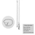 Adjustable silver white gold O-link chain necklace with 45+5cm length and lobster clasp - Platinum O-link Water Drop Extension (50CM)