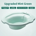 Ergonomic mint green sitz bath for postpartum care with thickened plastic design - Thickened PP Care Basin / Mint Green