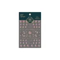 Self-adhesive 5D tulip nail stickers with pink floral and gold leaf designs KX247 - New Pink Tulip 3D Relief Style (KX247)