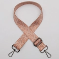 Adjustable crossbody strap with orange wave pattern and gunmetal metal swivel hooks - No. 613 Gunmetal Hook