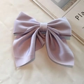 Chic light purple bow hair clip in matte fabric for women with a soft texture - Purple