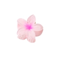 Pink gradient frangipani flower hair claw clip with a resin shark clip design - Light Pink