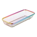 Cestino porta posate in rete d'acciaio inossidabile arcobaleno per utensili da cucina - Bianco AB