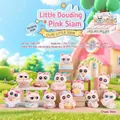 Pink Siamese cat flocked blind box figures set for desktop decoration and gifts - -354 Siamese Pink / Full Set (12pcs)