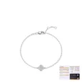 Bracelet trèfle en argent sterling S925 avec moissanite et certificat GRA inclus - Bracelet