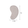 Schmuckdisplay aus Leinenstoff in Bohnenform mit Löchern, Größe 7cm x 4,5cm für Ketten - Leinen Magnetische Ohrsteckerunterlage