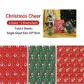 Christmas wrapping paper set with 3 festive designs including Santa and gift boxes 50x70cm - Christmas Good Mood / 50*70CM