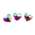 AB color K9 crystal heart rhinestones for DIY jewelry making and nail art decoration - 6mm Heart AB