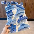 Lot de pinces à cheveux bleu Klein mat aux formes florales et géométriques variées - Bleu Klein Lot de 8