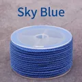 Sky blue 2mm braided pineapple cord on a clear spool for DIY jewelry pendant necklaces - Sky Blue