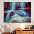 Arazzo decorativo con paesaggio di cascata naturale per pareti della camera da letto - 150x130cm / Cascata di Roccia