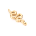 Goldener Schlangenanhänger aus Edelstahl mit polierter Textur für DIY-Schmuck - Gold (KLJ8368-Z)