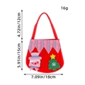 Christmas felt candy bag with snowman and tree motifs, including size specifications - Snowman