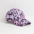 Detailed top view of tie-dye baseball cap with purple and black ink patterns - Purple Pink Black White Tie-Dye