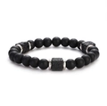 Matte Black With Silver Spacers