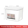 3600ml frosted plastic refrigerator storage bin with handle and white sealing lid - Food Storage Box - 3600ml