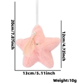 Pendaglio a forma di stella in peluche rosa con perle e decorazioni natalizie - Stile Stella Rosa