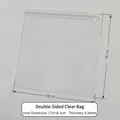 Thickened transparent PVC jewelry pouch with 18x18cm outer and 17.6x16.3cm inner dimensions - 24 Mil / 18x18cm / Clear