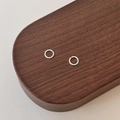 Minimalist S999 sterling silver hoop earrings in silver finish on a wooden tray - 990 Silver / Silver/6mm