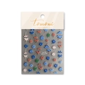 Autocollants nail art marguerites MS-221 motifs floraux bleus et orange Tomoni - Style Marguerite Stéréo 3D (MS221)