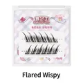 Macro shot of glue-free segmented lashes in Oblique Fly style on white background - Portable Glue-free Slanted Flying 6