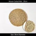 Decorazione da parete in paglia intrecciata a mano in colore naturale diametro 30cm - Decorazione da Parete in Tifa 30cm