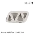 Grey silicone cheese ice cream cone mold with detailed dimensions for DIY crafts - No.1 Cheese - Greyish White