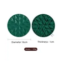 Dark green Nordic 16cm silicone heat resistant mat with geometric texture and non-slip back - Green