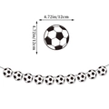 Fußball Party-Girlande mit schwarz-weißen Hängescheiben von 12 cm Durchmesser - Fußball-Girlande