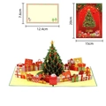 Carte de Noël 3D Pop-up avec sapin et petite carte de message incluse (15x20cm) - Sapin de Noël Musical Coloré