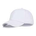 Klassieke puur witte katoenen honkbalpet met een hoogwaardige twill-stof afwerking - Eén maat / Wit
