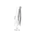 Polished stainless steel food tongs with slotted design for grilling, 24.2cm variant - Slanted Hole Tongs 9 Inch